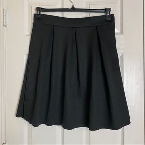 Dantelle Black A-line Pleated Skirt